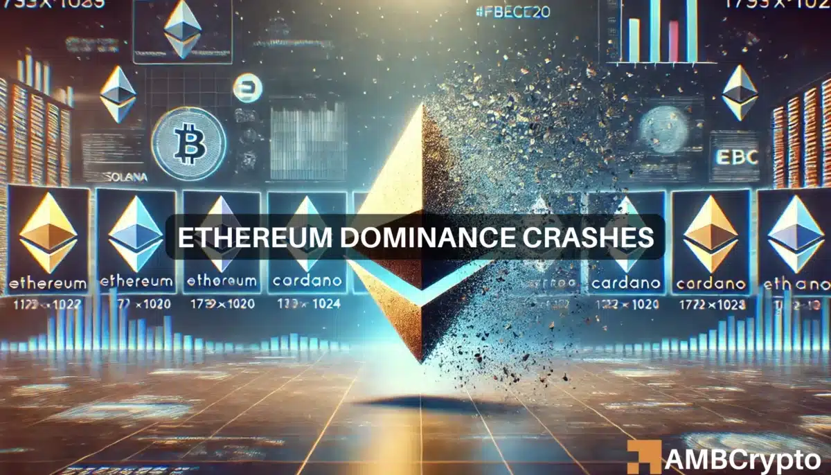 Ethereum's dominance crashes to 13% - A decline to 9% next before 2025 rebound?