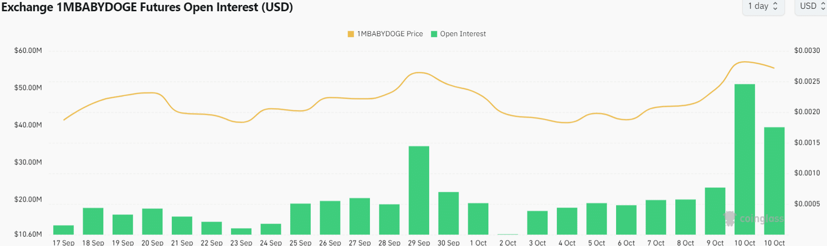 BABYDOGE Open Interest