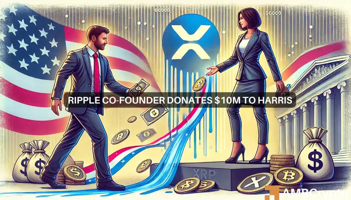 XRP co-founder Chris Larsen donates $10M to Kamala Harris' campaign