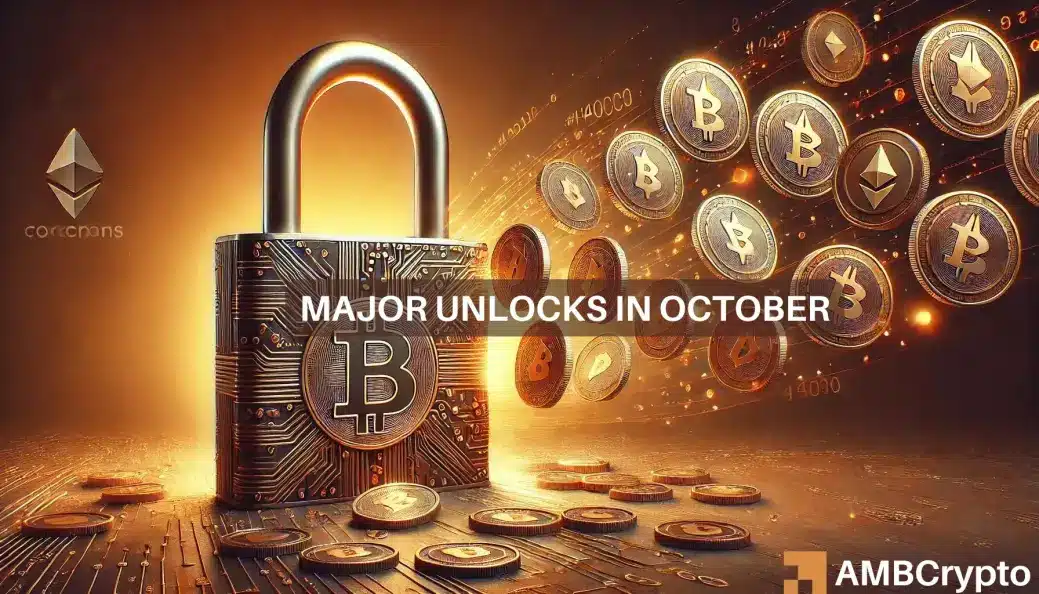 Major token unlock events set for October 2024