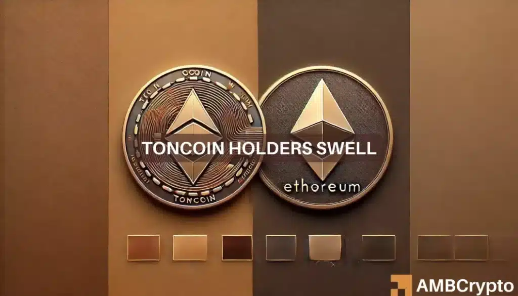 Can Toncoin surpass Ethereum in holder count despite profit concerns?
