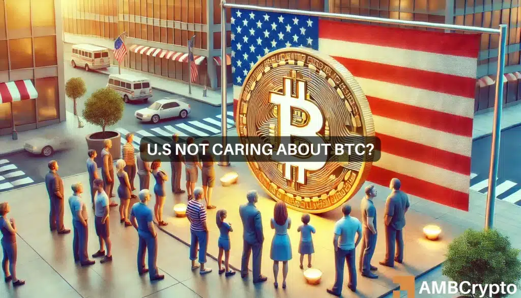 Despite Bitcoin's recent surge, the U.S. is sitting this rally out