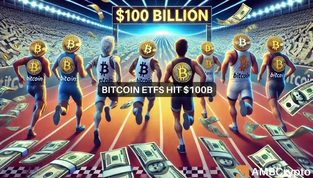 Bitcoin ETFs surpass $100B AUM as BTC nears the $100K milestone