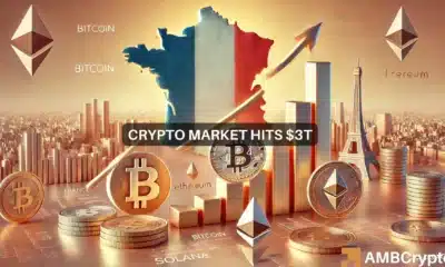 Crypto market cap nears France’s GDP as Bitcoin leads $3T rally