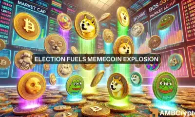 Post-election boom: Memecoins double market cap by surging over 100%