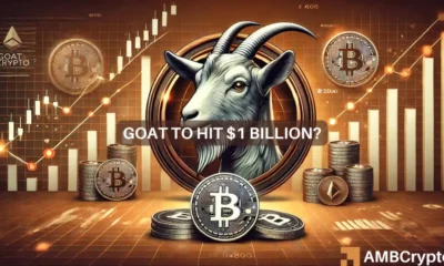 GOAT: Social buzz drives market cap to $991 mln: Will it cross $1B?