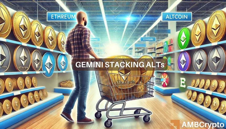 Gemini buys $120M in altcoins, including ETH - 2025 Altcoin season in mind? 