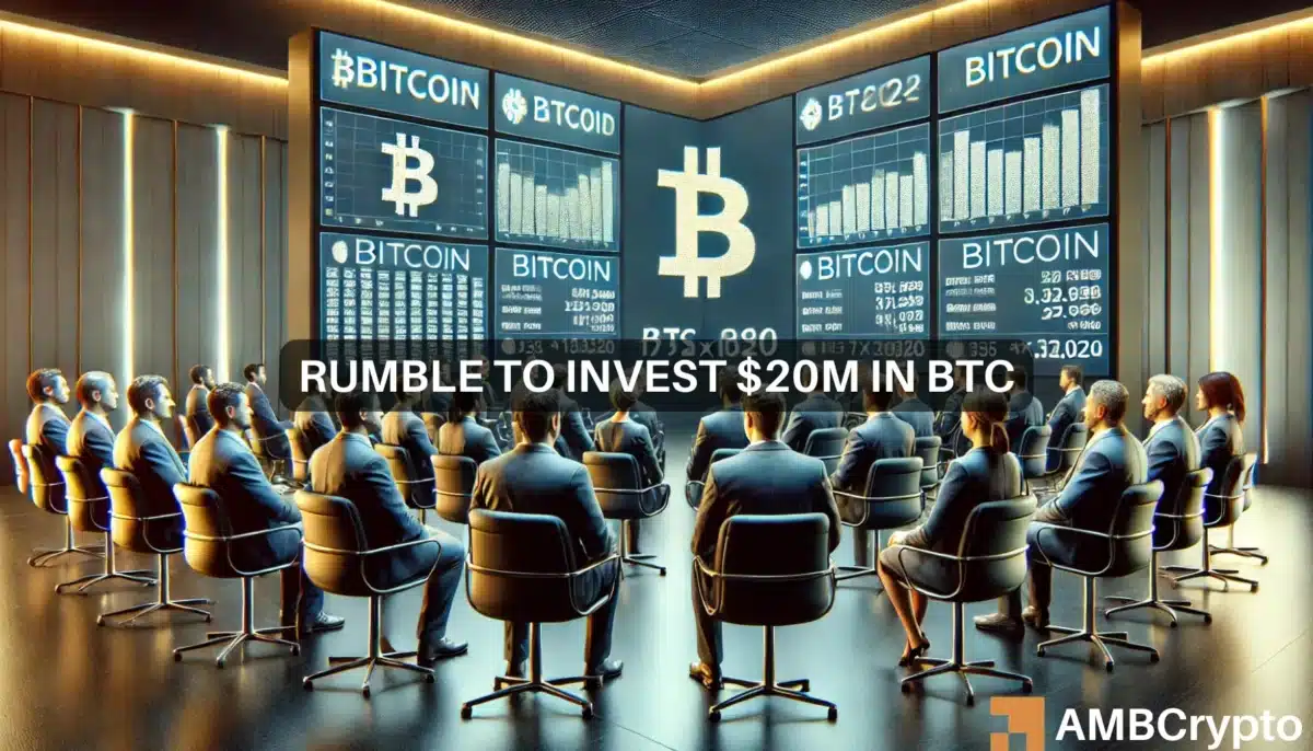 Rumble to invest $20M in BTC