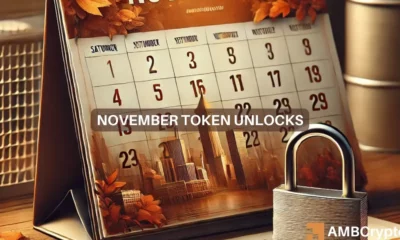 Cardano, Solana, Dogecoin, and... - Here's how token unlocks will unfold in November