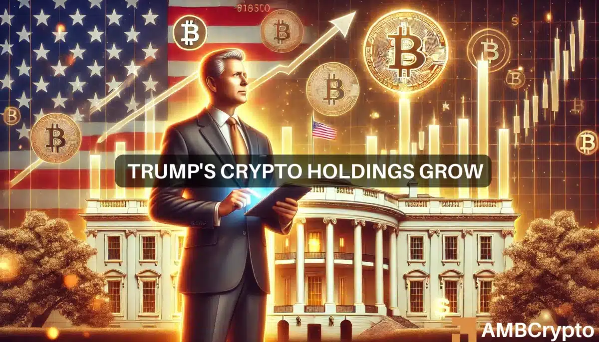 Donald Trump crypto holdings grow by $1.6 million following election win