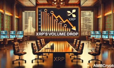 XRP's $1 at risk? As trading volume drops 77%, concerns rise