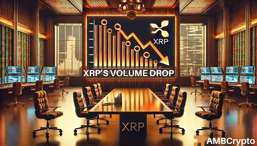 XRP’s $1 at risk? As trading volume drops 77%, concerns rise