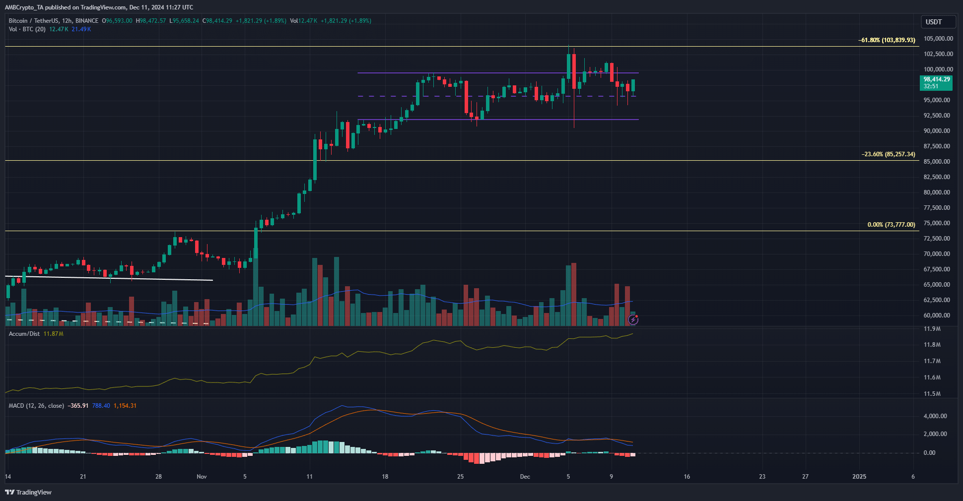 Bitcoin 12 hour chart