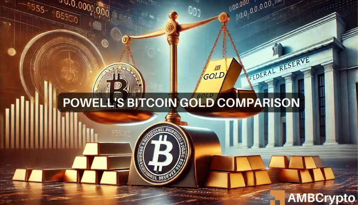 Powell's Bitcoin gold comparison