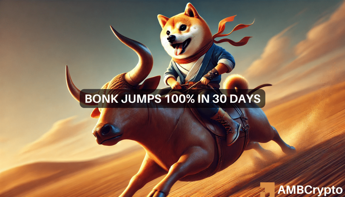 What Bonk's 100% increase in 30 days means for traders