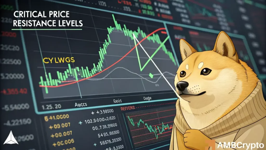 DOGE at critical resistance: Key levels to watch for potential breakout