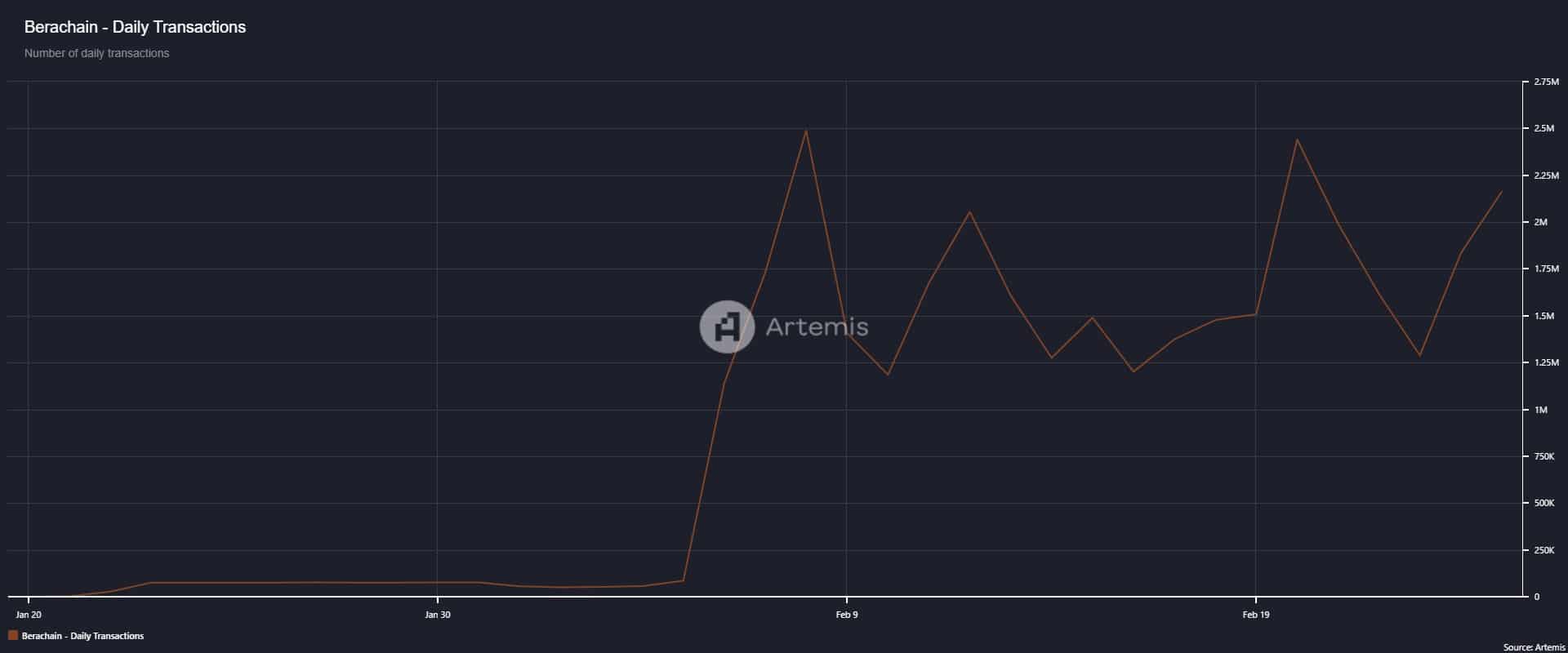 Bera on-chain transactions