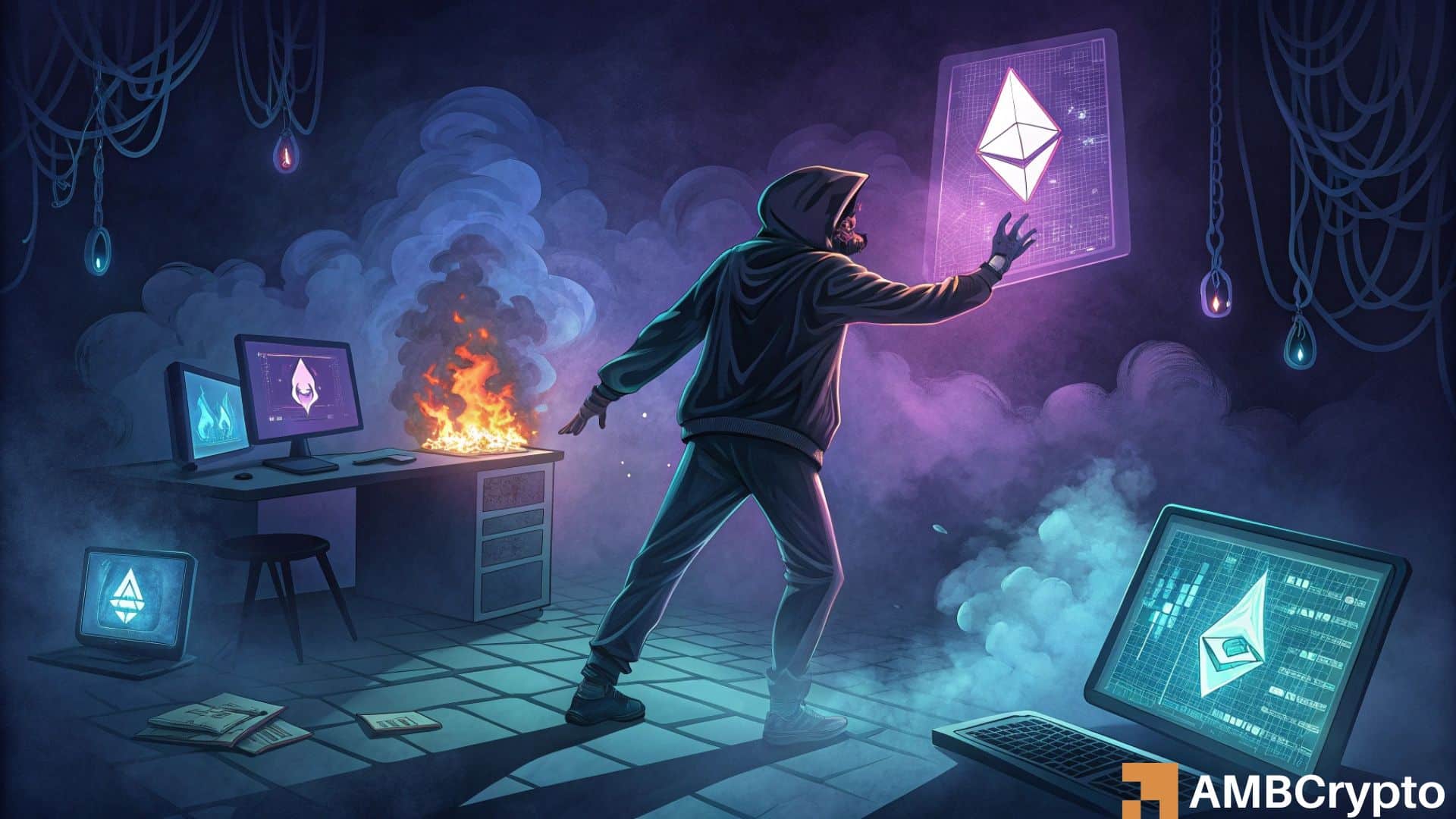 Crypto chaos: Mysterious user burns $1.65M in ETH, blasts mind control in disturbing message image