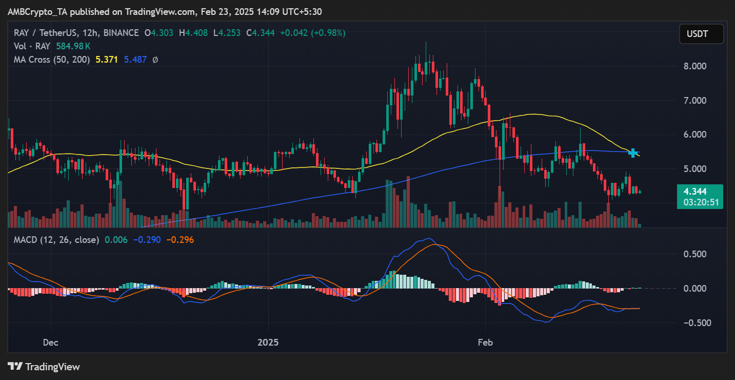 Biggest loser Raydium price trend