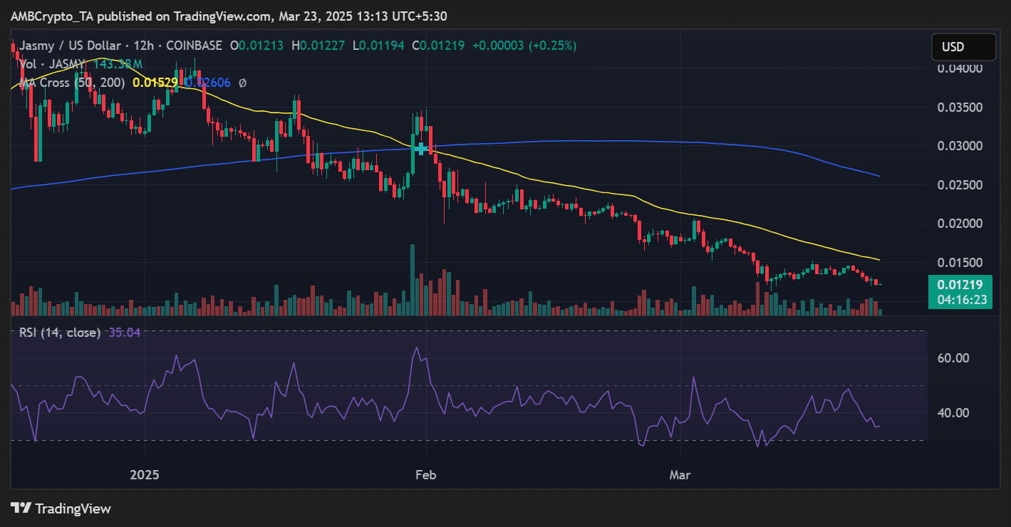 Crypto weekly biggest loser JasmyCoin