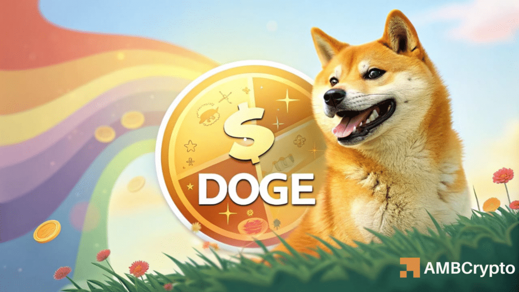 Dogecoin address activity spikes as weekly Doji pattern signals reversal