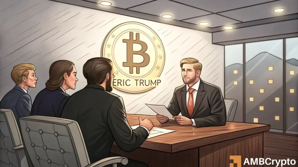 Eric Trump joins Metaplanet's strategic board to strengthen Bitcoin adoption