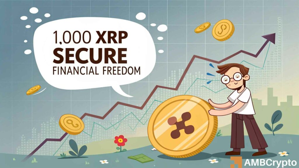 XRP price under pressure: Can 1,000 tokens be the key to financial freedom?