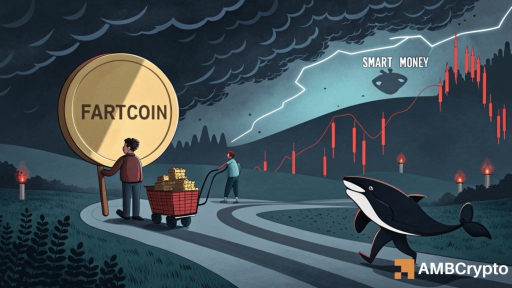 Fartcoin: Smart money dumps as longs try to save memecoin - But....