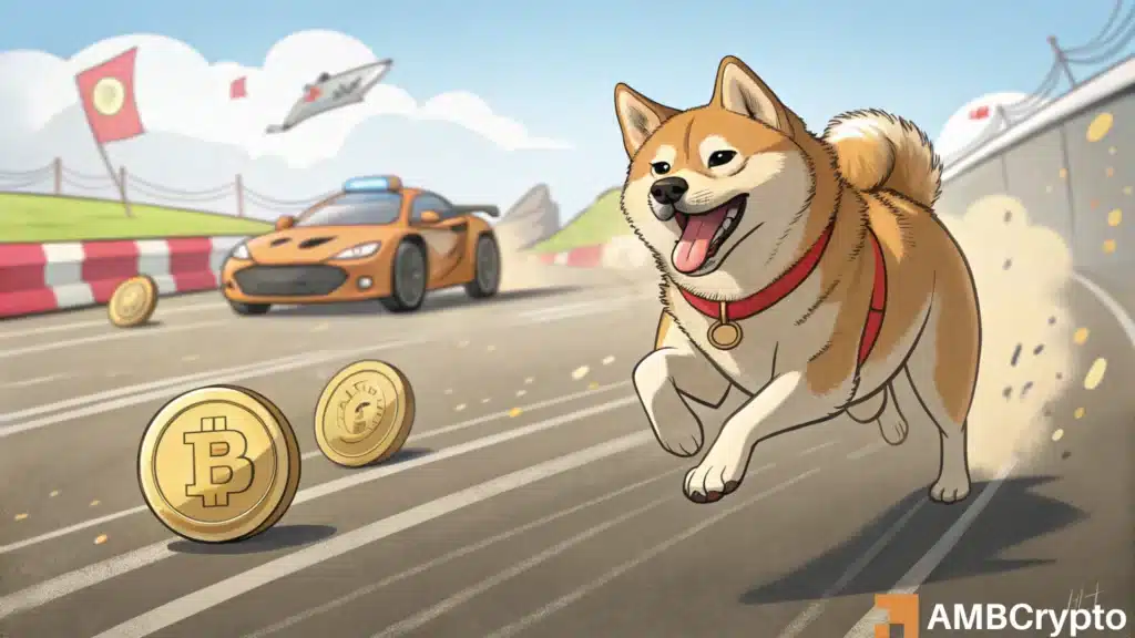 Dogecoin leaves Bitcoin behind with 12% rise - Stage set for $1?