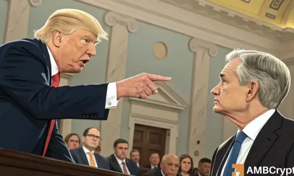 Dollar drops, stocks slide, but Bitcoin rallies as Trump targets Fed and Powell