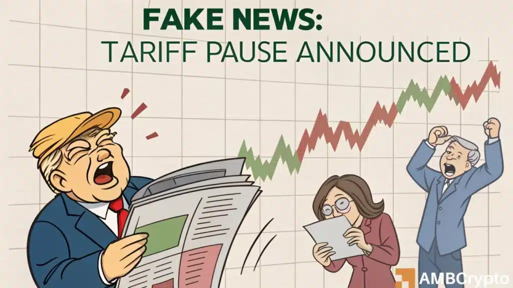 fake tariff news pumps crypto