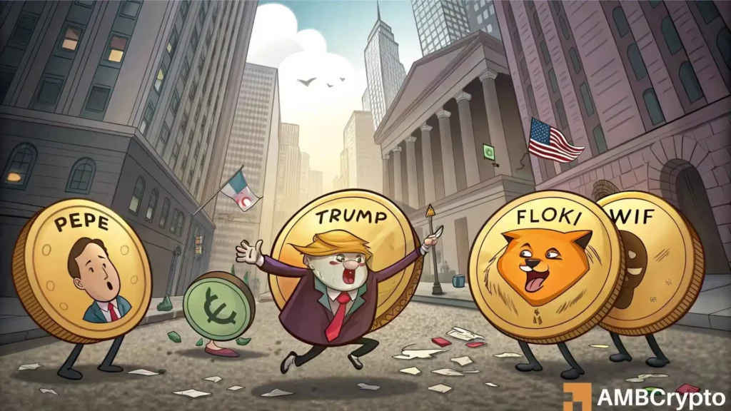 Why memecoins are down today? How Trump's gala dinner played a part