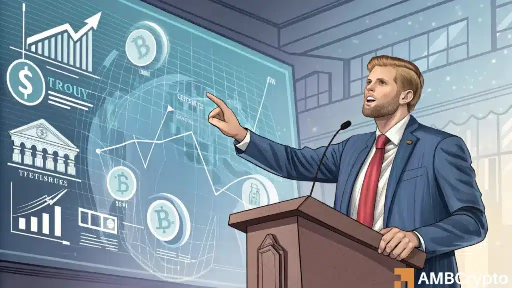 Eric Trump asks: 'What is it that JPMorgan Chase does that DeFi and blockchain can’t do better?'