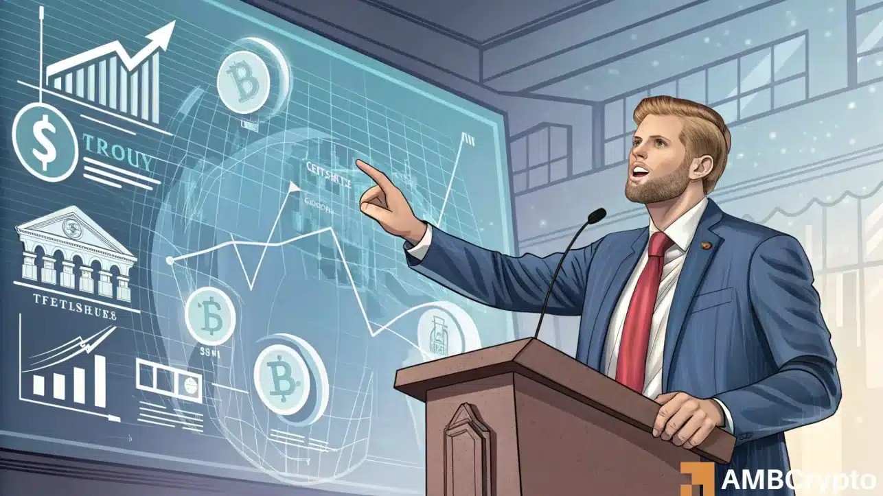 Eric Trump asks: 'What is it that JPMorgan Chase does that DeFi and blockchain can’t do better?'