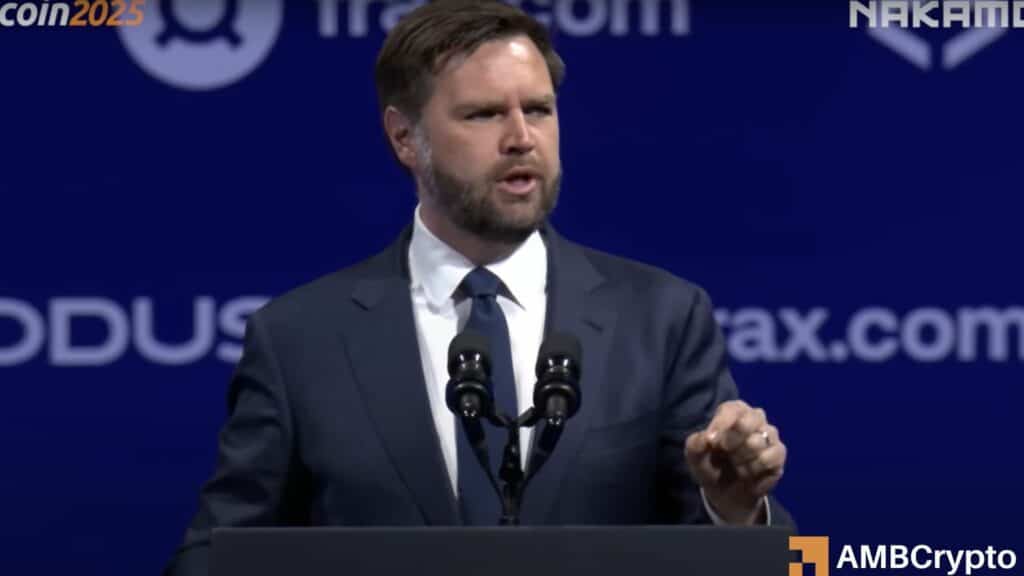 Vice President J.D Vance backs Bitcoin, expects U.S crypto users to hit 100M