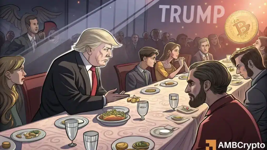 200 TRUMP crypto investors pour out $394 mln for a gala dinner, but concerns arise
