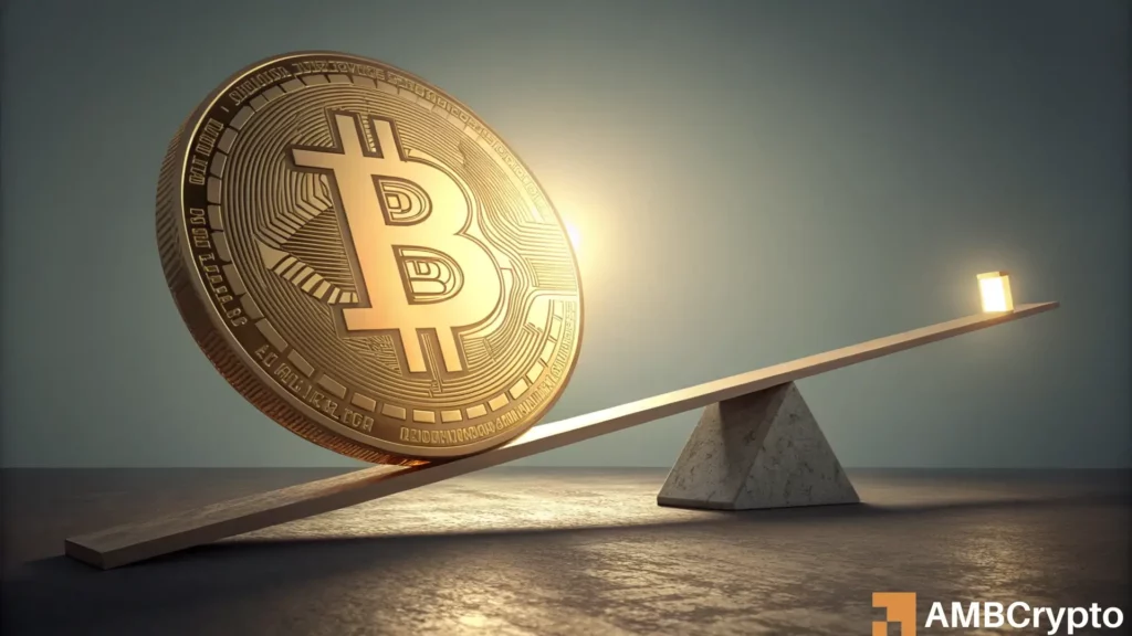 Bitcoin Struggles Below $118K as Whale Ratio Hints at Possible Pullback