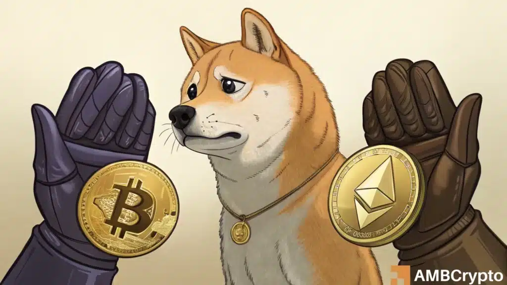 3 signs traders are fleeing Dogecoin while Bitcoin, Ethereum stay strong