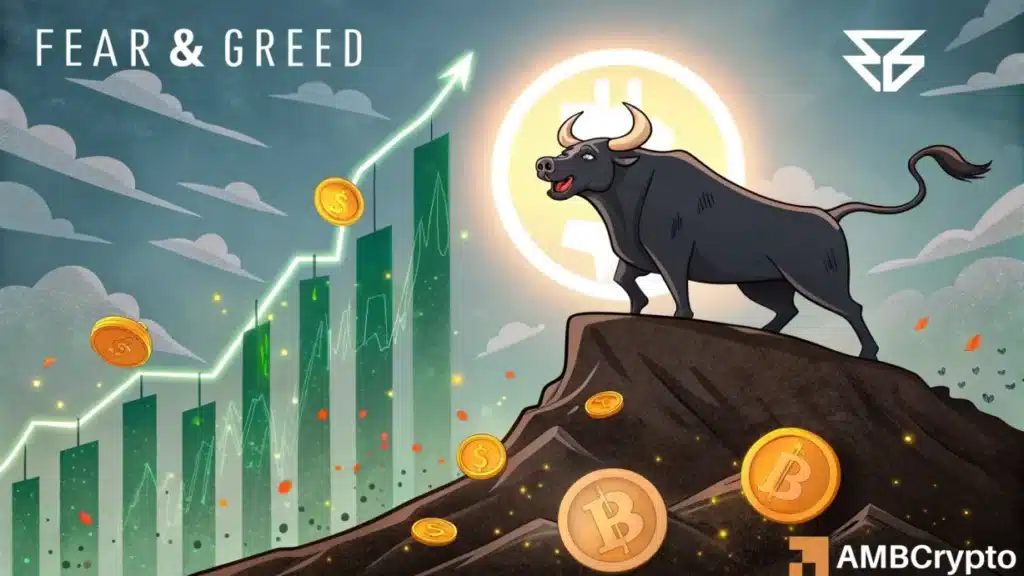Crypto Fear & Greed Index hits 70 as Bitcoin nears its ATH again - What next?