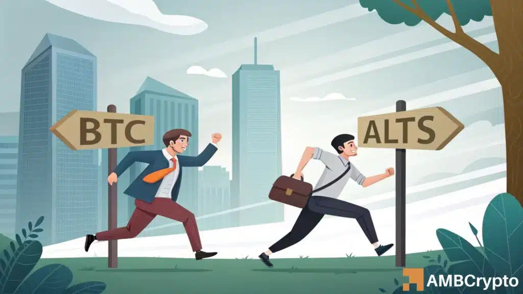 As Bitcoin's sell pressure grows, investors seek safety in altcoins