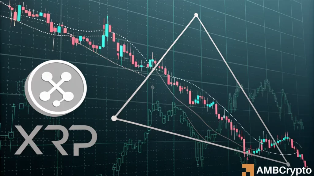 XRP headed for a bearish trend as triangle pattern nears its apex
