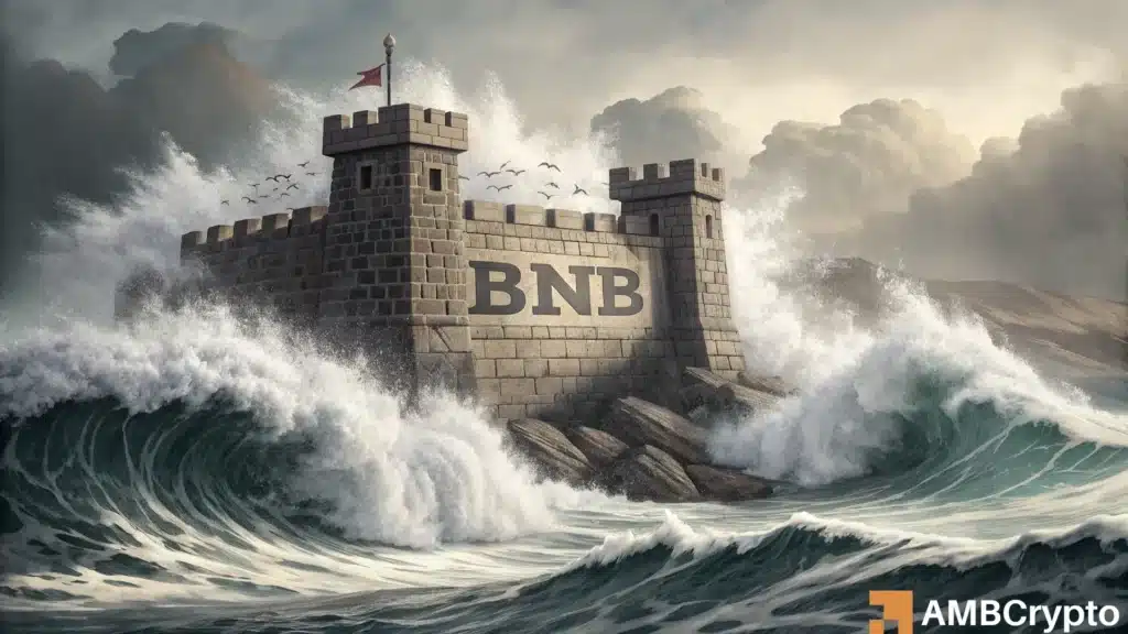 Assessing the odds of BNB's price falling below $1,000 in the short term
