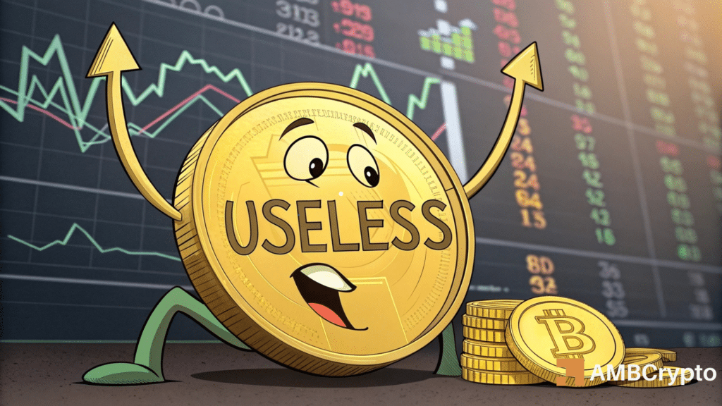 USELESS Coin up 22% as Coinbase users fuel the surge