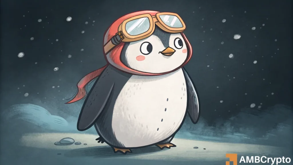 Pudgy Penguins token rebounds with Bitcoin, yet long-term trend remains bearish