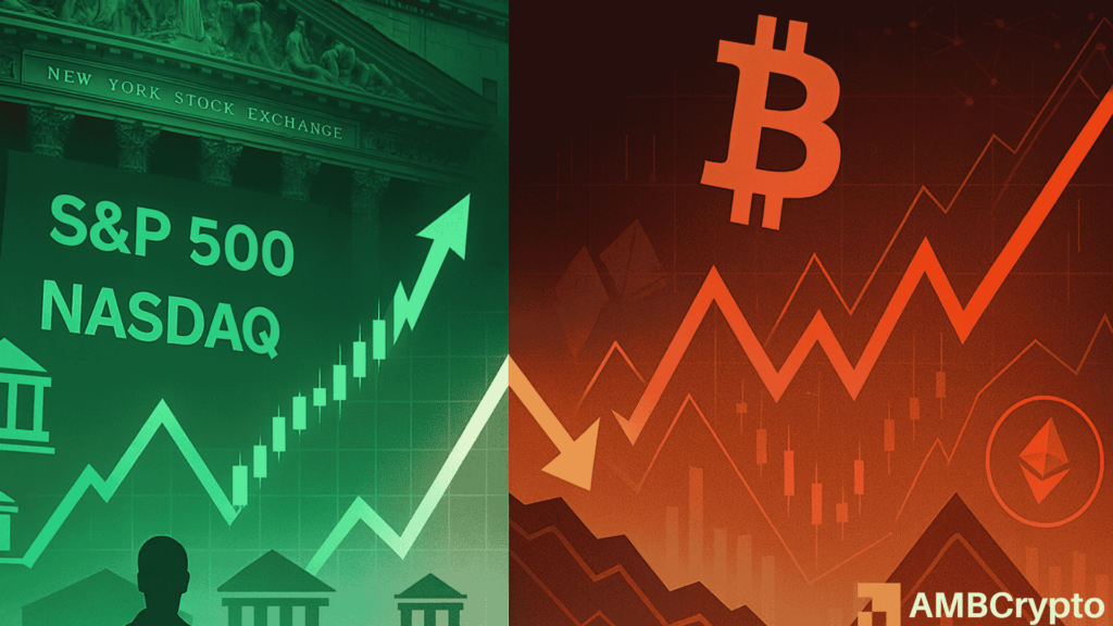 Stocks hold firm as crypto sells off—Why the two markets have suddenly diverged