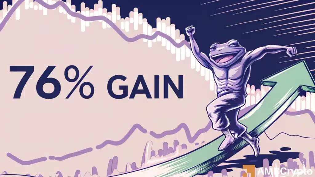 Pepe jumps 76% in a week - Is memecoin season back?