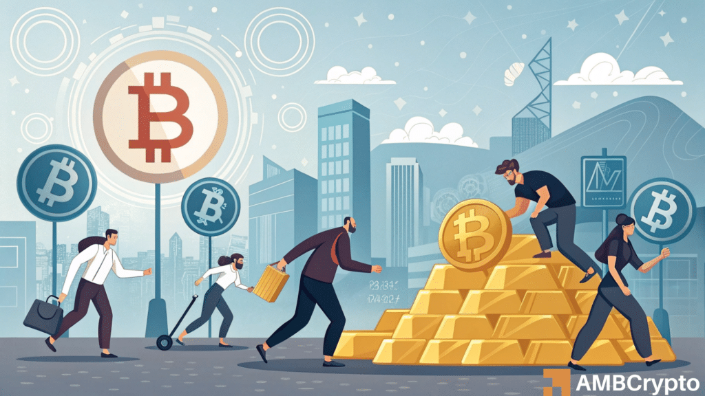 Bitcoin-to-Gold correlation just hit -0.88