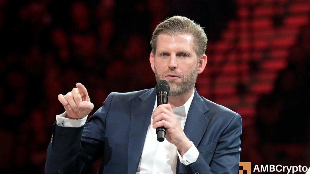 'Customers are awake'- Eric Trump slams banks over stablecoin yield opposition