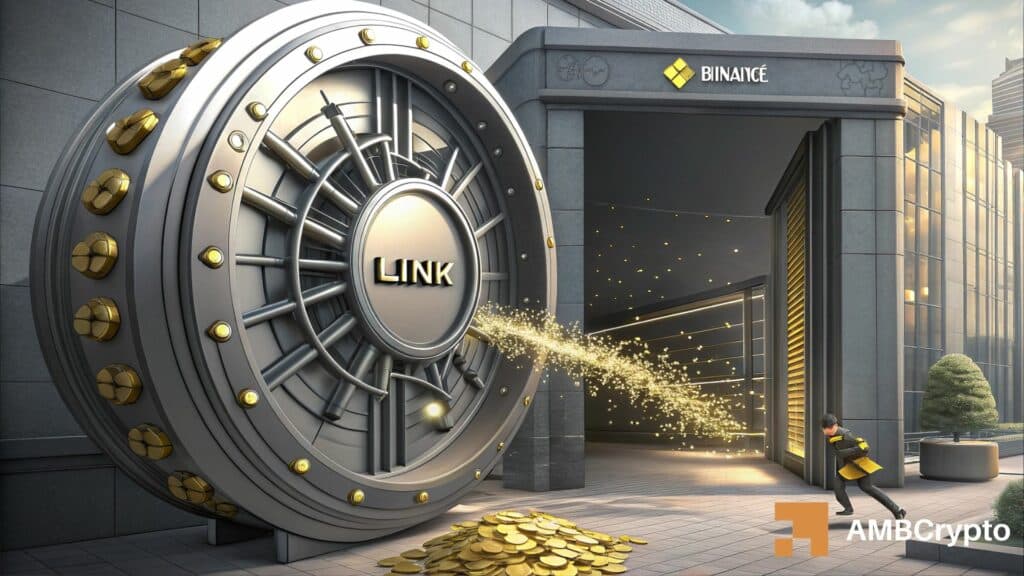 $15.19M LINK transfer coincides with channel break - Will $9.60 fall next?