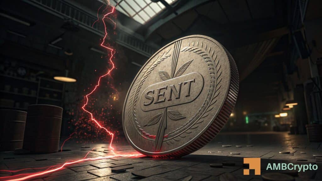 SENT drops 14% as longs get wiped out